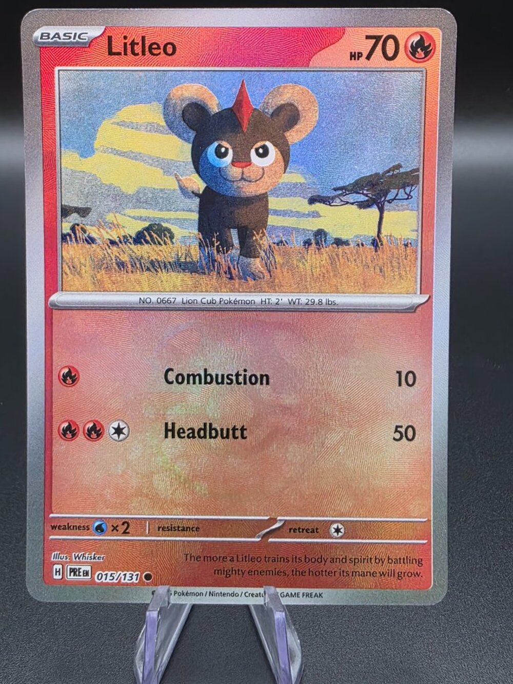 Litleo (Master Ball Pattern) Holo Common SV: Prismatic Evolutions 015/131 NM